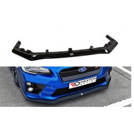 Накладка сплиттер на передний бампер Вар2 на Subaru Impeza IV WRX STI рестайл